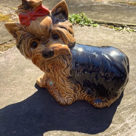 Rare, Vintage Goebel Yorkshire Terrier Dog Statue - Main Image